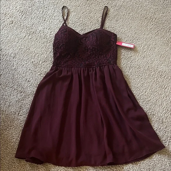 chinese dress ladies Lacey Modest Mini in Burgundy Small main image 0
